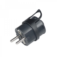 CO UTIKAČ MUŠKI RAVNI CRNI 16A 250V